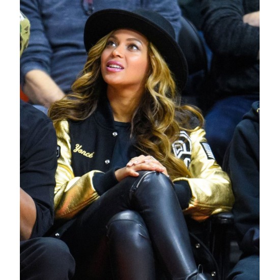 Opening Ceremony Beyonce Letterman Black and Golden Jacket