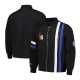 Philadelphia 76ers Black Stitch Applique Bomber Jacket