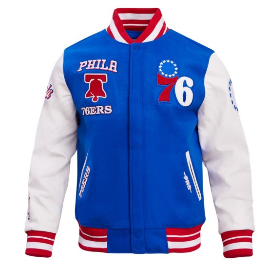 Philadelphia 76ers Retro Classic Rib Wool Varsity Jacket