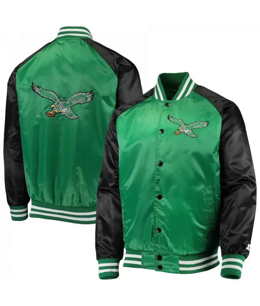 Leather Shark Men’s Renegade Philadelphia varsity Jacket |Eagles Letterman  Bomber Jacket |Satin Varsity Jacket For Men. at  Men’s Clothing store