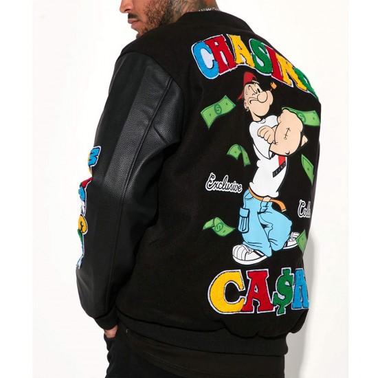 Popeye Chasing Cash Varsity Jacket