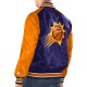 Purple/Orange Phoenix Suns Renegade Varsity Satin Jacket