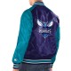 Purple/Teal Charlotte Hornets Renegade Varsity Satin Jacket