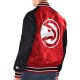 Red/Black Atlanta Hawks Renegade Varsity Satin Jacket