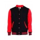 Red and Black Letterman Bomber Varsity Jacket