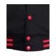 Red and Black Letterman Bomber Varsity Jacket