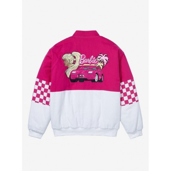 Rev Up Your Style with the Barbie Checkered Racing Jacket - Limited Stock