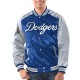 Royal/Gray Los Angeles Dodgers Renegade Varsity Satin Jacket