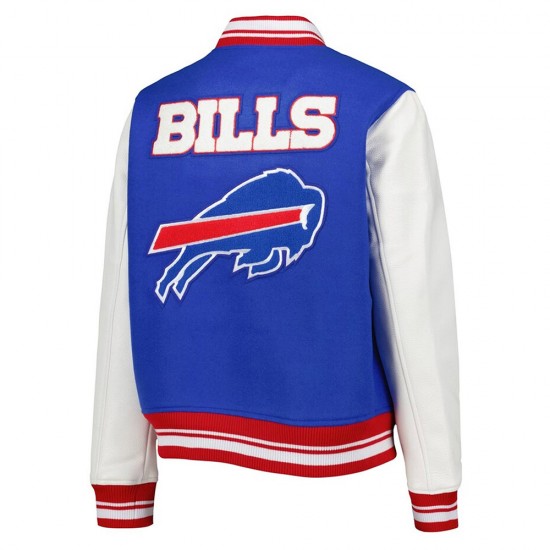 Royal/White Buffalo Bills Mash Up Varsity Jacket