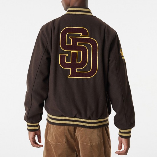 San Diego Padres Brown Wool Varsity Jacket