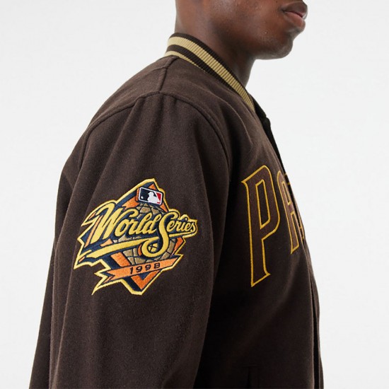 San Diego Padres Brown Wool Varsity Jacket