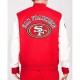 San Francisco 49ers Animal Patches Red Varsity Jacket