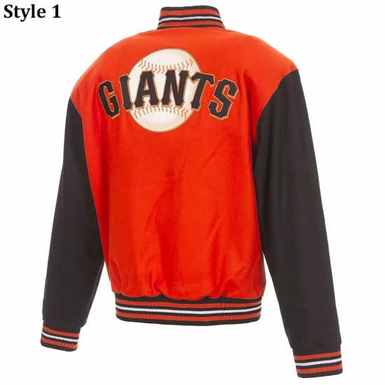 San Francisco Giants Varsity Orange/Black Wool Jacket