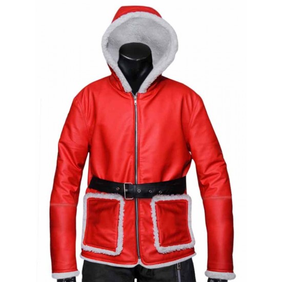 Santa Claus Leather Red Jacket