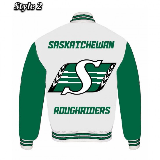 Saskatchewan Roughriders Varsity Wool/Leather Jacket