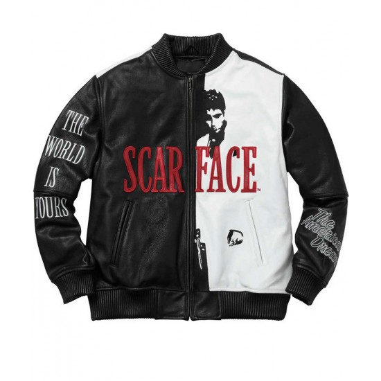 Scarface Tony Montana Bomber Leather Jacket