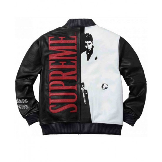 Scarface Tony Montana Bomber Leather Jacket