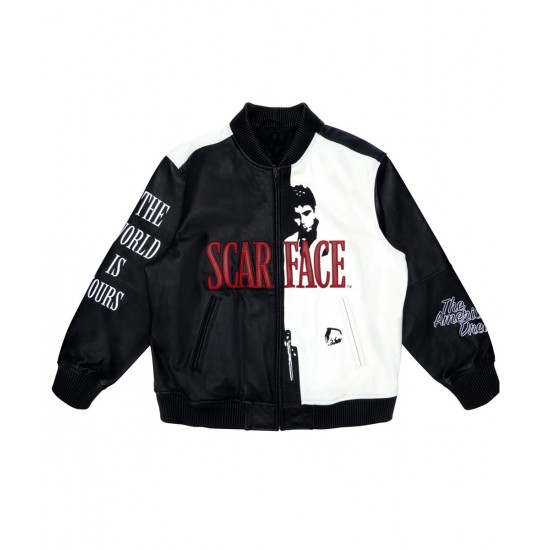 Scarface Tony Montana Bomber Leather Jacket