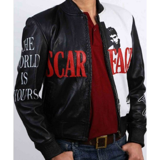 Scarface Tony Montana Bomber Leather Jacket