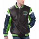 Seattle Seahawks Black Varsity Full-Zip Leather Jacket