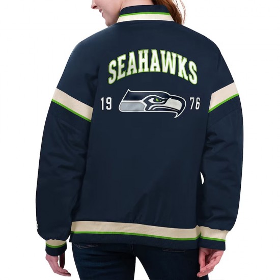 Seattle Seahawks Tournament Navy Varsity Jacket