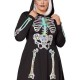 Skeleton Halloween Costume Black Hooded