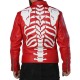 Skeleton Leather Red Jacket