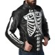 Skeleton Leather Red Jacket