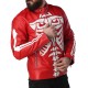 Skeleton Leather Red Jacket