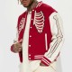 Skeleton Varsity Wool & Leather Jacket