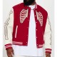 Skeleton Varsity Wool & Leather Jacket