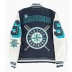 Sluggers Seattle Mariners Navy and White Varsity Jacket