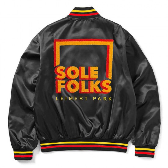 Sole Folks Varsity Satin Jacket