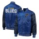 St. Louis Blues Enforcer Blue/Navy Varsity Satin Jacket