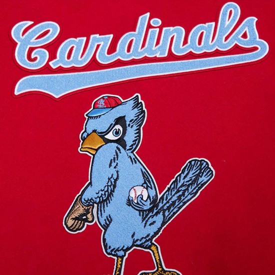 St. Louis Cardinals Retro Classic Rib Blue Wool Varsity Jacket