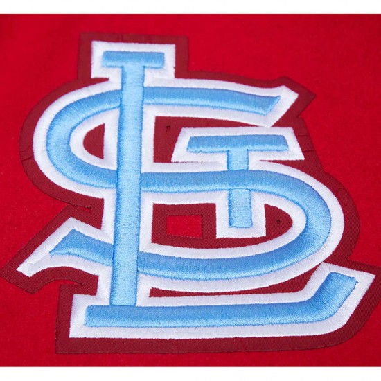 St. Louis Cardinals Retro Classic Rib Blue Wool Varsity Jacket