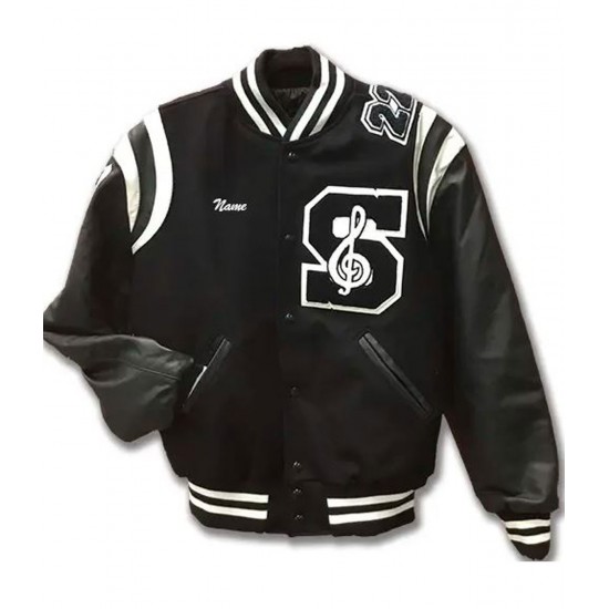 Stevenson Marching Black Wool Varsity Jacket