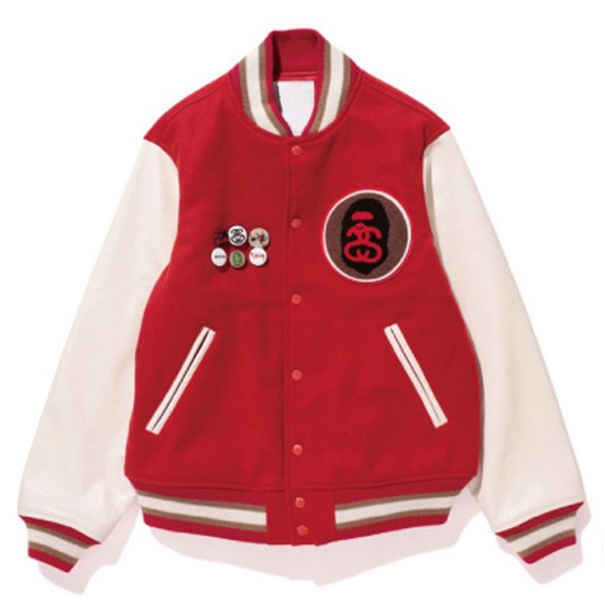 Stussy Bape Wool Varsity Jacket