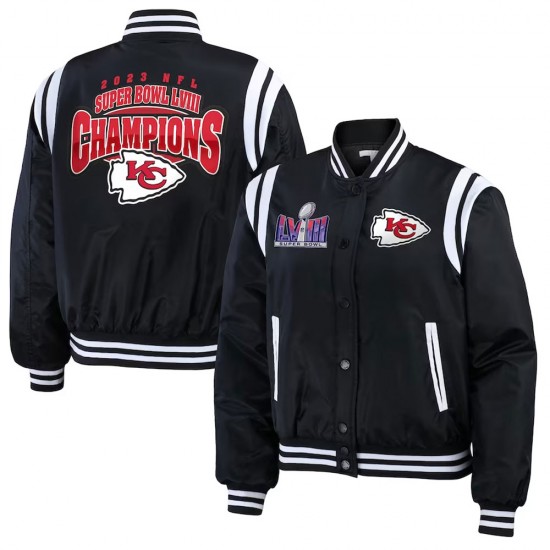 Super Bowl LVIII Champions Kansas City Chiefs Varsity Bomber Jacket