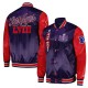 Super Bowl LVIII Purple and Red Varsity Satin Jacket