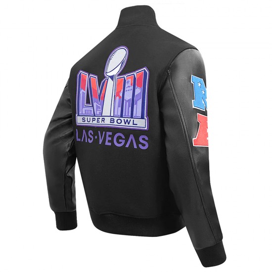 Superbowl LVIII Wool/Leather Varsity Jacket