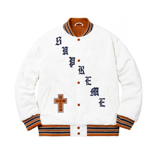 Supreme Cross Old English Corduroy Bomber Jacket