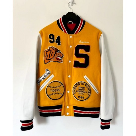 Supreme Tiger Varsity White/Yellow Jacket