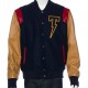 Tackma Bomber Blue and Brown Jacket