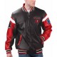 Tampa Bay Buccaneers Black Varsity Full-Zip Leather Jacket