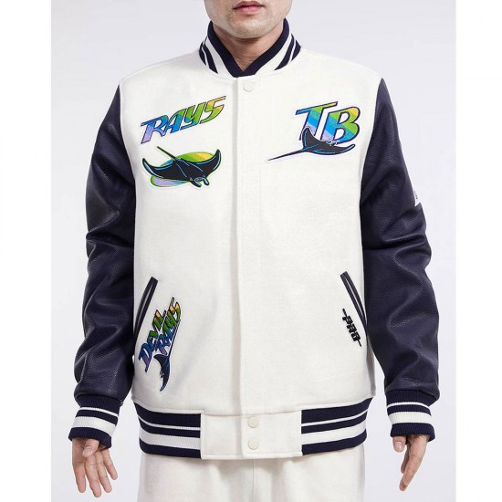 Tampa Devil Rays Retro Classic Rib Varsity Jacket