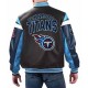 Tennessee Titans Black Varsity Full-Zip Leather Jacket