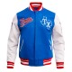 Texas Rangers Script Tail Classic Rib Varsity Jacket