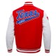 Texas Rangers Script Tail Classic Rib Varsity Jacket