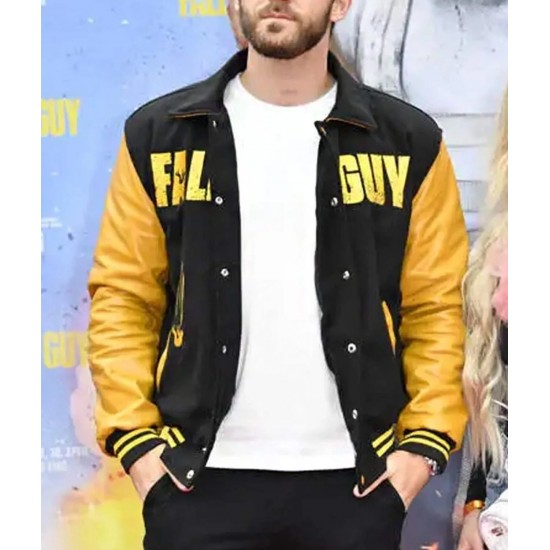 The Fall Guy Ryan Gosling Black & Yellow Varsity Jacket